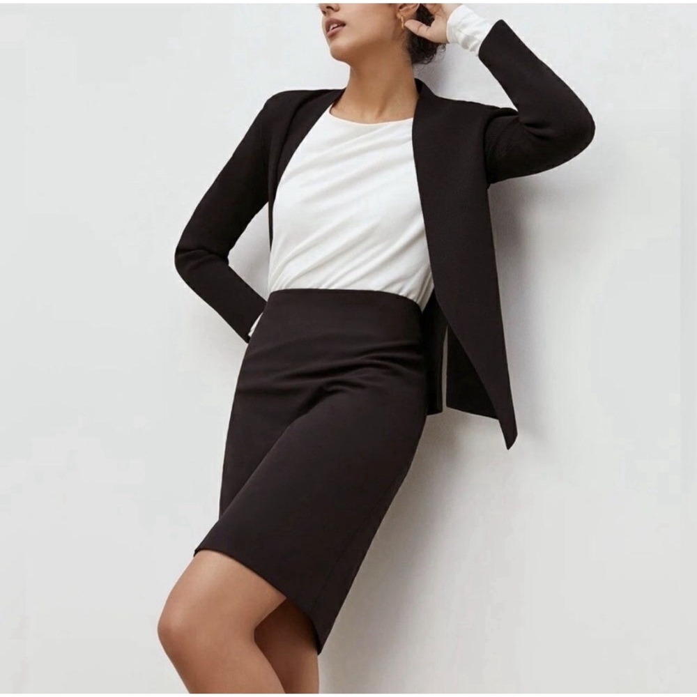 MM. LAFLEUR NEW YORK Women's Noho Skirt 6 Black Pencil Straight Career Office